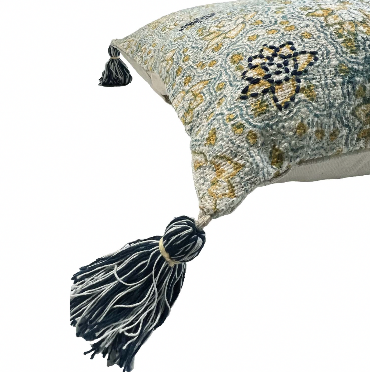 ARTISAN BLOCK PRINTED CUSHION - SPRING 45x45CM