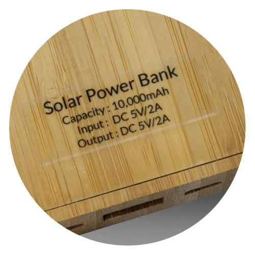 Solar Power Bank - NATURA Bamboo (Natural)