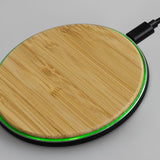 Wireless Fast Charger - Bamboo 15W (Natural/Black)