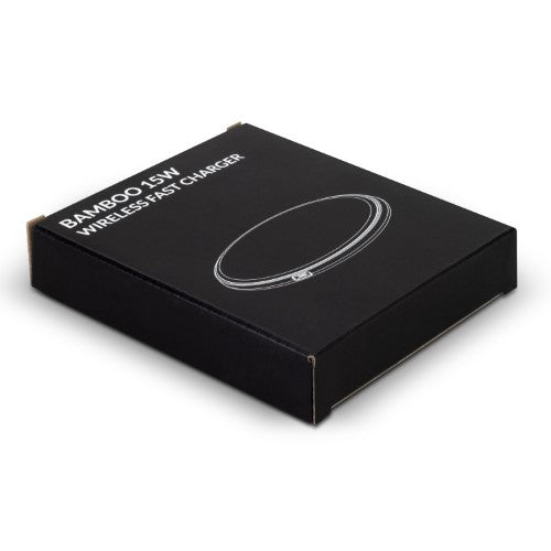 Wireless Fast Charger - Bamboo 15W (Natural/Black)