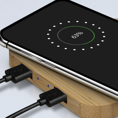 Wireless Fast Charging Hub - NATURA Bamboo