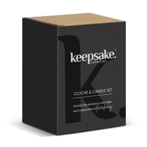 Cloche and Candle Set - Keepsake (Clear)
