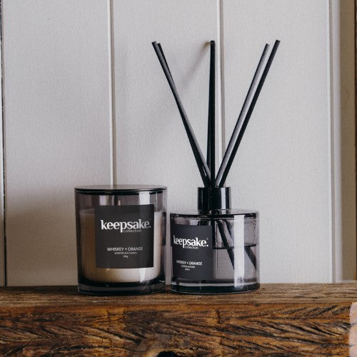 Candle and Diffuser Set - Keepsake (Black)
