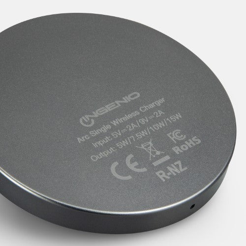 Single Wireless Charger - INGENIO Arc (Gunmetal/Black)