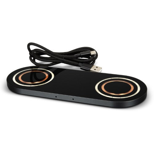 Dual Wireless Charger - INGENIO Arc  (Gunmetal/Black)