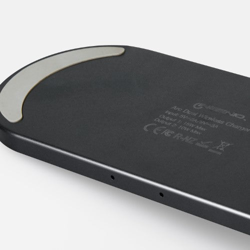 Dual Wireless Charger - INGENIO Arc  (Gunmetal/Black)