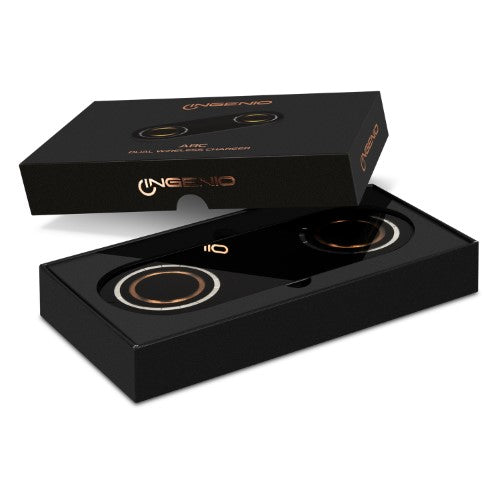 Dual Wireless Charger - INGENIO Arc  (Gunmetal/Black)