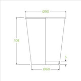 Cup Hot Paper Single Wall 8oz Art (80mm lid) - 50PC