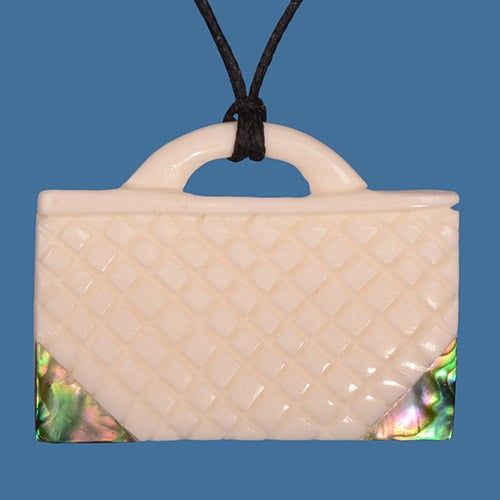 Pendant Necklace - Bone Kete (3.2  x 4.2cm)