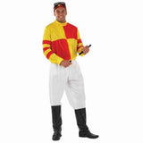 Morph Costume Red & Yellow Jockey Adult Medium