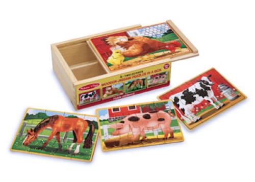 Melissa & Doug - Farm Puzzles In A Box