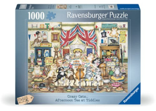 Ravensburger Crazy Cats Afternoon Tea Tiddles 1000 Pieces