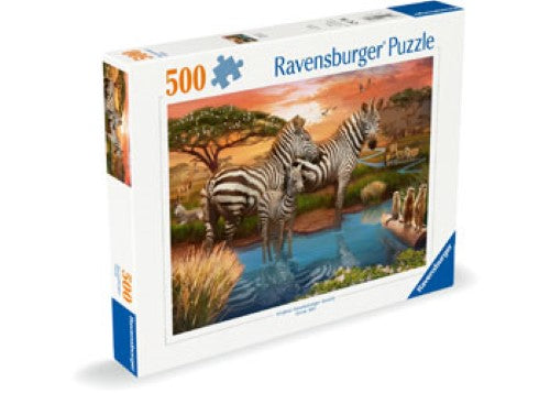 Ravensburger Zebras at Waterhole Puzzle 500 Pieces
