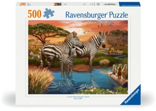 Ravensburger Zebras at Waterhole Puzzle 500 Pieces