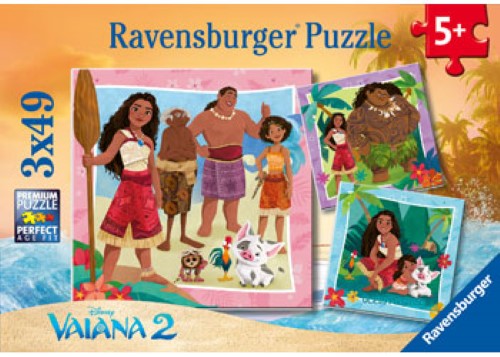 Ravensburger Disney Moana Off to New Adventures 3x49 Pieces