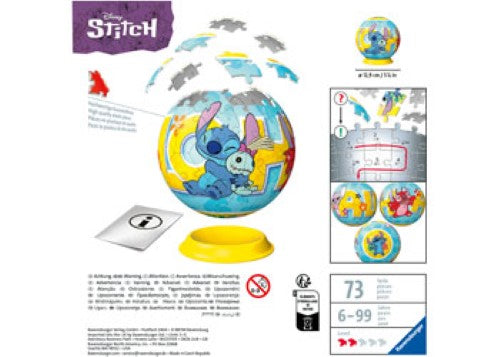 Ravensburger 3D Puzzleball Disney Stitch 72 Pieces