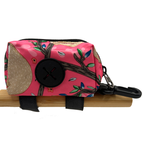 Latched Poop Bag Holder - Sloths (Pink)