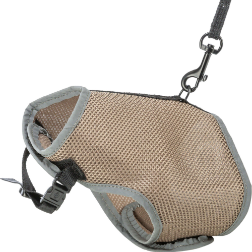 Soft Cat Harness & Lead - Adjustable (Taupe)