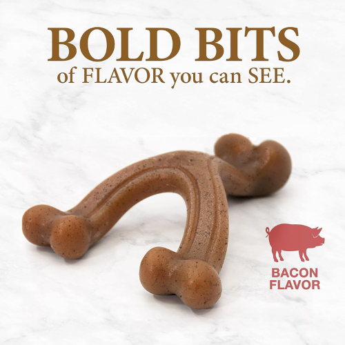Dog Toy - Gourmet Chew Wishbone Bacon (Regular)