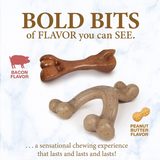 Dog Toy - Puppy Gourmet Twin Pack Wishbone/Femur