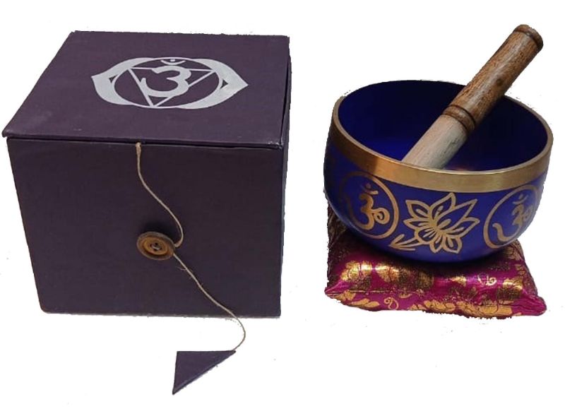 Chakra Singing Bowl 1 -  Blue with Gift Box (14cm)