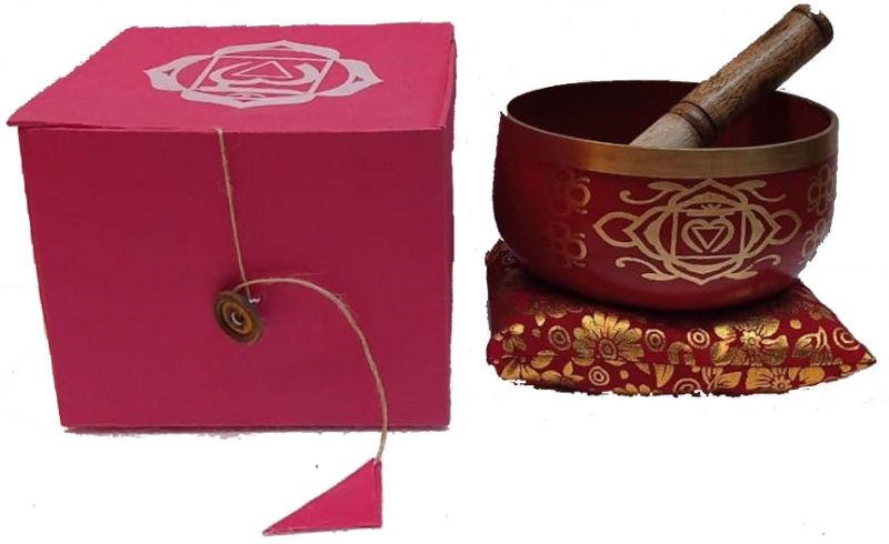 Chakra Singing Bowl 2 - Red with Gift Box (14cm)
