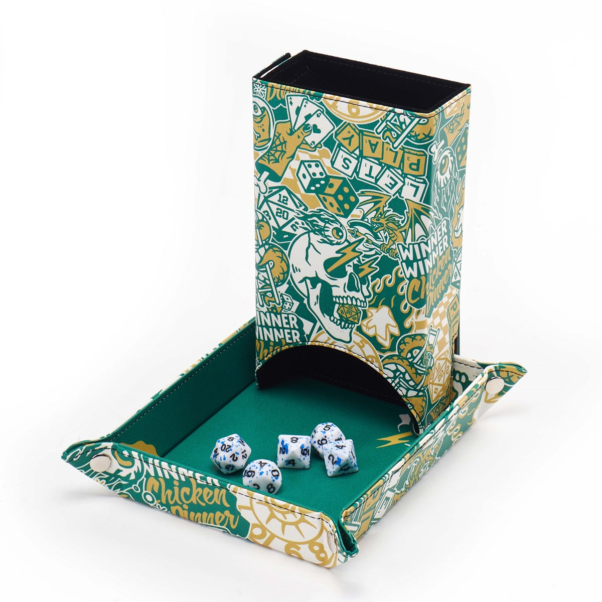 LPG Essentials Dice Tower with Mat Leather -  Artist Series: Cara
