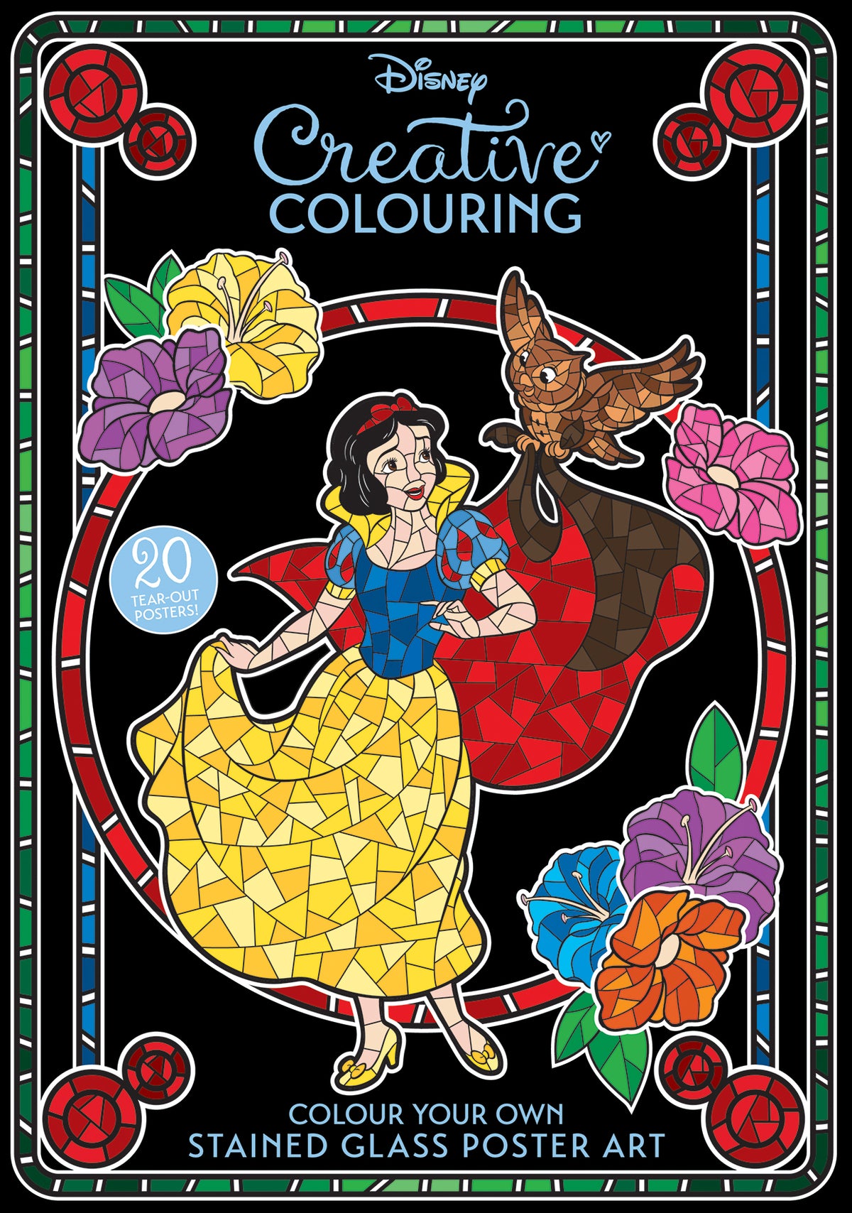Disney Creative Colouring: Stained Glass Adult Poster Book (Starring Snow White)