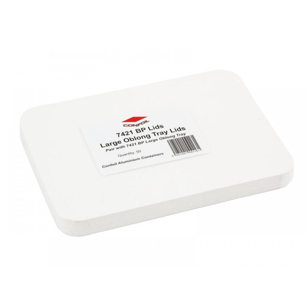 Confoil Lids Oblong For Large T/A Tray 7421B 50ea