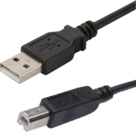 High-quality 5m USB 2.0 Type A to Type B cable, reliable connection for printers and scanners, with corrosion-resistant connectors.