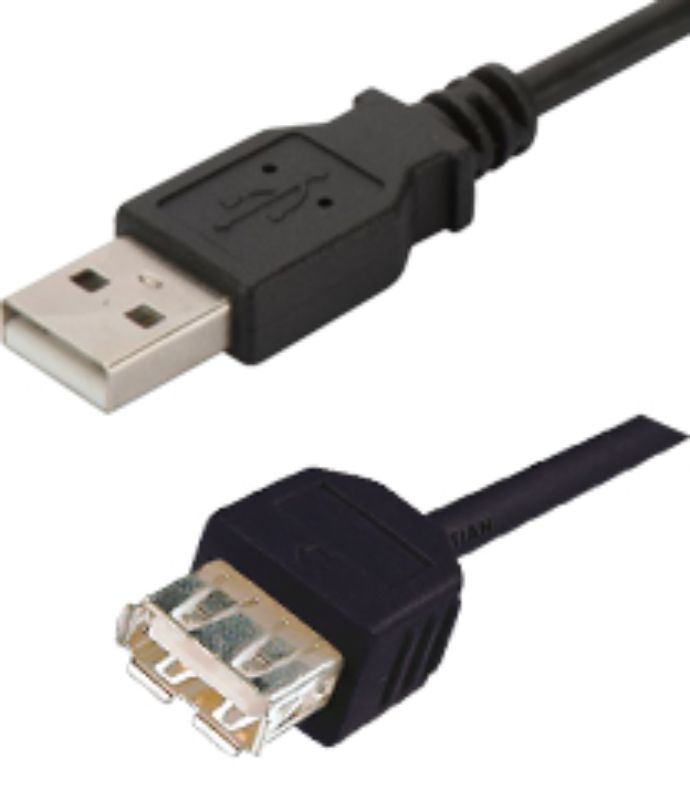 Digitus USB 2.0 5m extension cable, featuring USB A male to female connectors for reliable long-distance device connections.