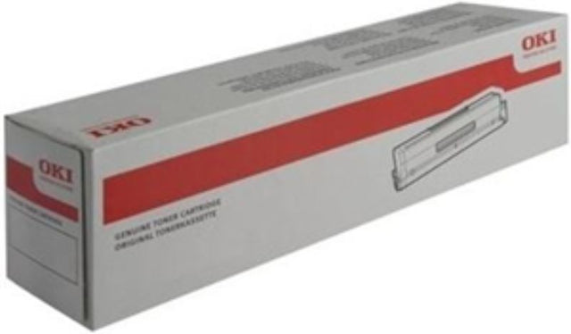 OKI 44708001 Black Toner cartridge, high-yield up to 15,000 pages, designed for crisp text and vibrant images.