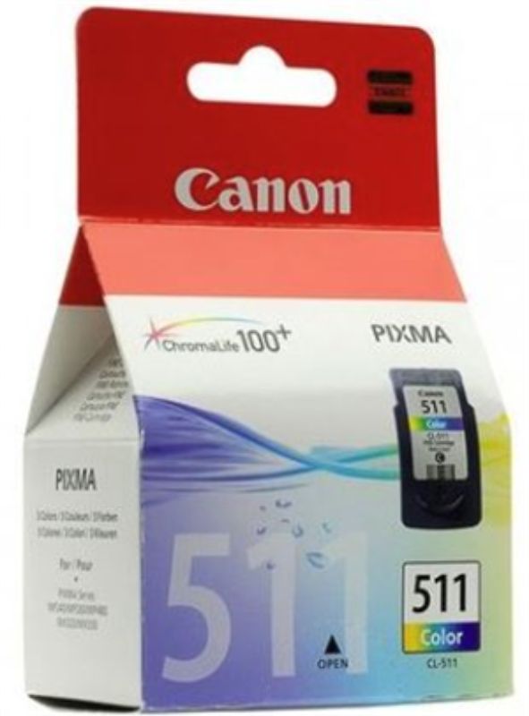 Canon CL511 Colour Ink Cartridge, vibrant inks for sharp text and vivid images, compatible with popular Canon printers.