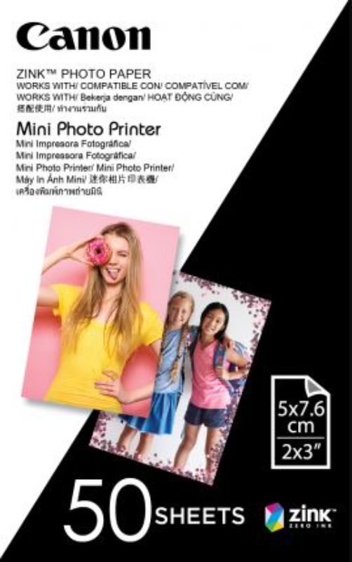 Canon Zink Photo Paper for Mini Photo Printer - 50 Sheets