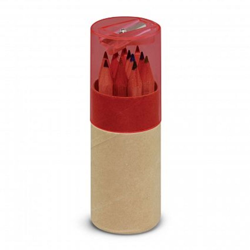 Coloured Pencil Tube - Red (Set of 30)
