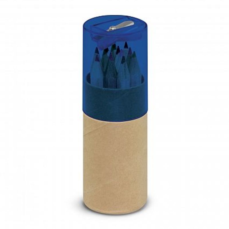 Coloured Pencil Tube - Blue (Set of 30)