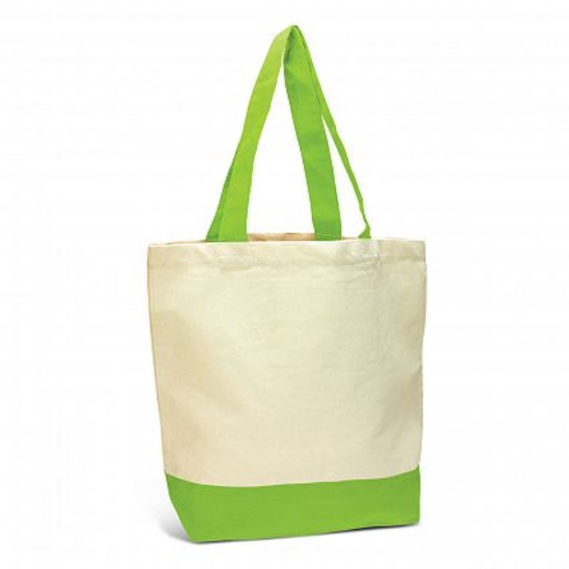 Sedona Cotton Tote Bag - Bright Green (Set of 12)