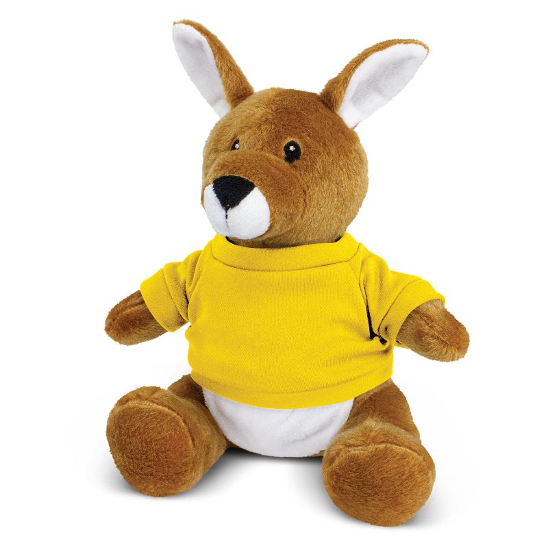 Kangaroo Plush Toy - Yellow (Set of 6)