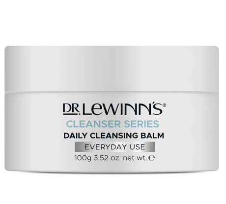 Dr. LeWinn's Daily Cleansing Balm 100g: Luxurious balm enriched with shea butter, jojoba oil, and vitamin E for soft, hydrated skin.