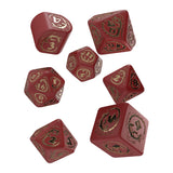 Q Workshop - Dragons Red & Gold Modern 7 Dice Set