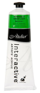 Acrylic Paint - Atelier 80ml Permanent Green Light