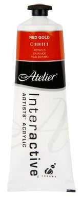 Atelier Acrylic Paint in Red Gold, 80ml - versatile, premium paint for creative blending and layering on various surfaces.