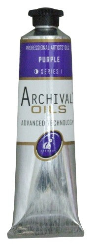 Vibrant 40ml purple archival oil paint for artists, featuring fast drying, flexibility, and superior color brilliance.