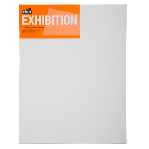 Premium 14x18 inch Das Exhibition artist canvas with durable, medium grain texture for versatile painting techniques.