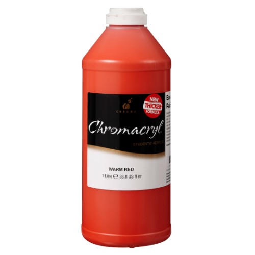 Acrylic Paint - Chromacryl 1lit Warm Red