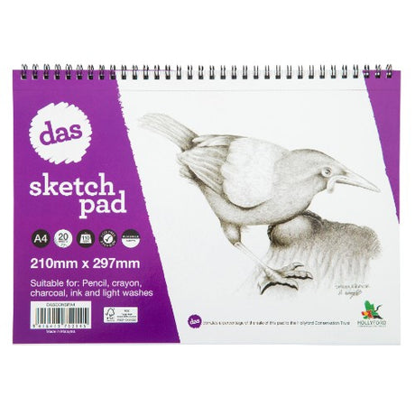 Das Sp Sketch Pad - A4, 20 sheets, ideal for various mediums; perfect for artists of all levels and on-the-go sketching.