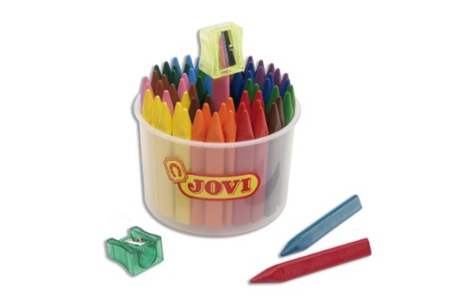 Colorful triangular crayons in a bucket, designed for toddlers, non-staining, and perfect for smooth drawing.