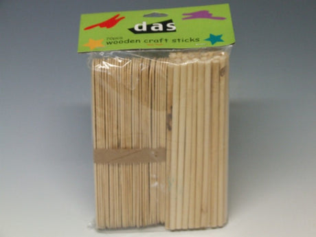 Pack of 70 non-toxic plain crafting sticks for kids, ideal for DIY projects, building, and creative crafts.