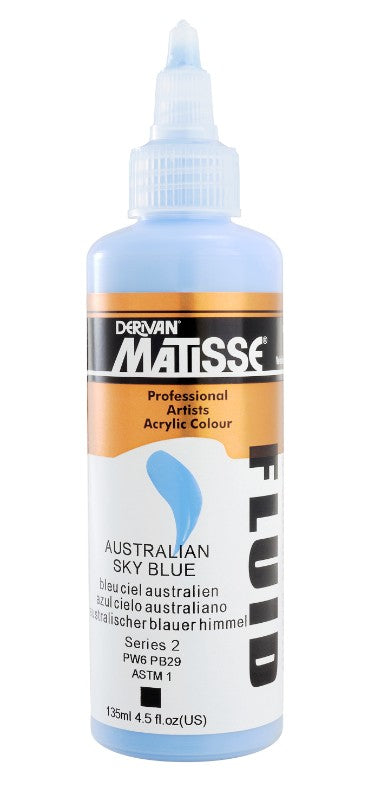 Acrylic Paint - Matisse Fluid 135ml Australian Sky Blue