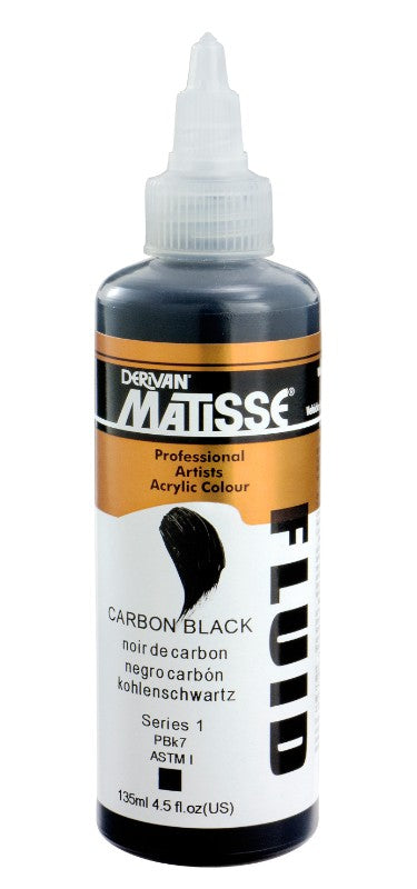 Acrylic Paint - Matisse Fluid 135ml Carbon Black